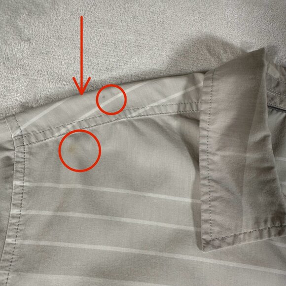 Marmot Shirt Men Size XXL Striped Short Sleeve Single Pocket Comfort For Life - Picture 5 of 11